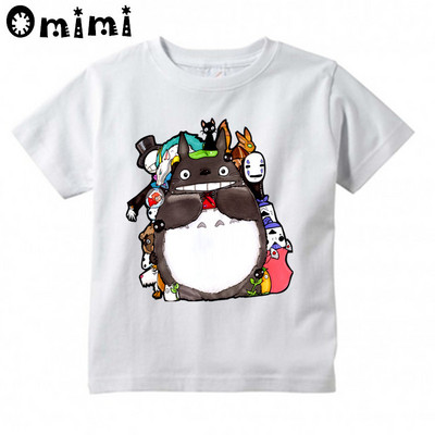 Παιδικά Anime Totoro Σχεδιασμός T-shirt για αγόρια/κορίτσια Υπέροχο καθημερινό κοντομάνικο μπλουζάκι Kawaii Παιδικό αστείο μπλουζάκι