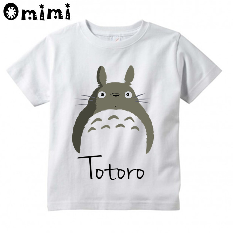 Παιδικά Anime Totoro Σχεδιασμός T-shirt για αγόρια/κορίτσια Υπέροχο καθημερινό κοντομάνικο μπλουζάκι Kawaii Παιδικό αστείο μπλουζάκι
