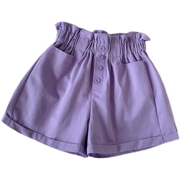 Бебешки шорти за момичета Ежедневни едноцветни детски детски панталони Корейски неформални ежедневни летни тънки детски детски дрехи за момичета 4-11 г.