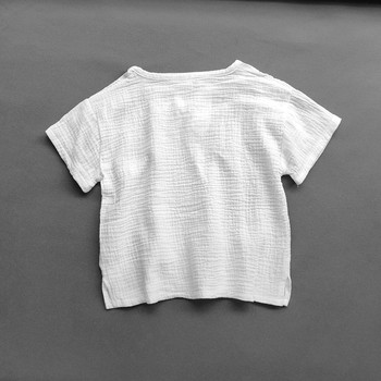 Μπλουζάκι για κορίτσια για αγόρια Καλοκαιρινό Παιδικό Βαμβακερό λινό μαλακό μπλουζάκι Ρούχα Μπλουζάκι για βρεφικά κορίτσια κοντομάνικο πουκάμισο για παιδιά Μπλουζάκια μπλουζάκια