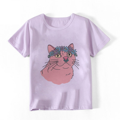 2023-as új gyermekpóló felső, nyári rajzfilmnyomtatás, tiszta szivárvány, rövid ujjú divatos nyúl aranyos többszínű, melegen eladó felső