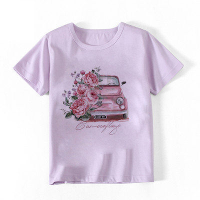 2023-as új gyermekpóló felső, nyári rajzfilmnyomtatás, tiszta szivárvány, rövid ujjú divatos nyúl aranyos többszínű, melegen eladó felső