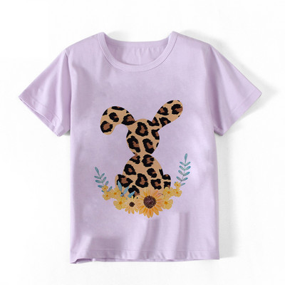 2023-as új gyermekpóló felső, nyári rajzfilmnyomtatás, tiszta szivárvány, rövid ujjú divatos nyúl aranyos többszínű, melegen eladó felső