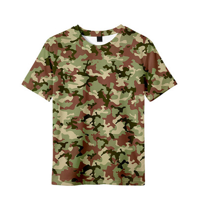 Kamufliažinė spauda marškinėliai trumpomis rankovėmis Vaikiški marškinėliai Kariniai treniruočių marškinėliai Vaikiški drabužiai Mėlyni žali marškinėliai