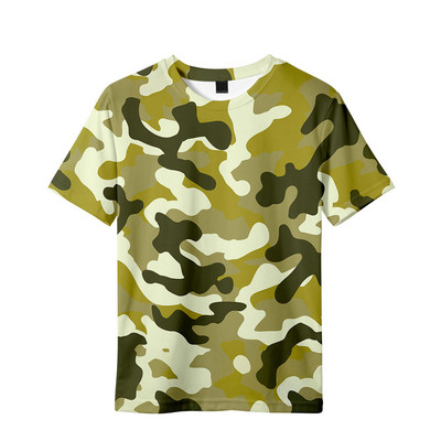 Kamufliažinė spauda marškinėliai trumpomis rankovėmis Vaikiški marškinėliai Kariniai treniruočių marškinėliai Vaikiški drabužiai Mėlyni žali marškinėliai