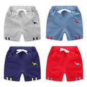 Ljeto 2023., kratke hlače za malu djecu, dječake, pamučne vezene sportske kratke hlače za djevojčice, dinosaure, 2-6 godina, dječja odjeća za dječake i djevojčice