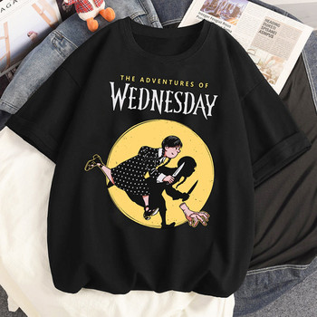 Ново пристигане Wednesday Addams Детски дрехи Ризи Детска тениска за момчета и момичета Ежедневни памучни унисекс костюми с къс ръкав