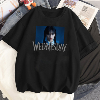 Ново пристигане Wednesday Addams Детски дрехи Ризи Детска тениска за момчета и момичета Ежедневни памучни унисекс костюми с къс ръкав
