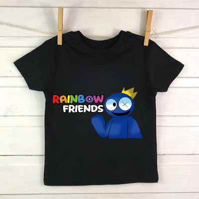 Nou Cute Rainbow Friends Tricou Joc Imprimare Desene Animate Gfit Gfit Băieți Fete Haine pentru copii Tricouri cu mânecă scurtă Harajuku Top
