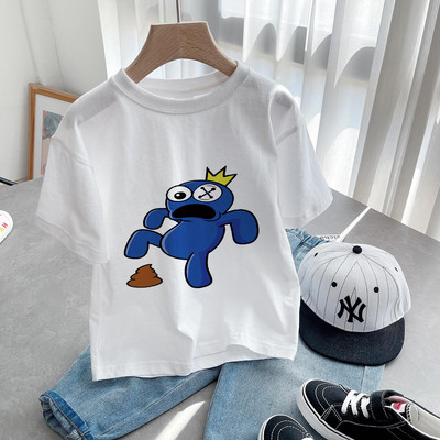 Nou Cute Rainbow Friends Tricou Joc Imprimare Desene Animate Gfit Gfit Băieți Fete Haine pentru copii Tricouri cu mânecă scurtă Harajuku Top