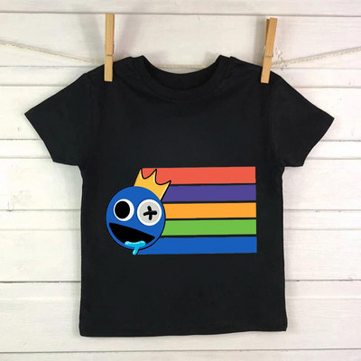 Nou Cute Rainbow Friends Tricou Joc Imprimare Desene Animate Gfit Gfit Băieți Fete Haine pentru copii Tricouri cu mânecă scurtă Harajuku Top