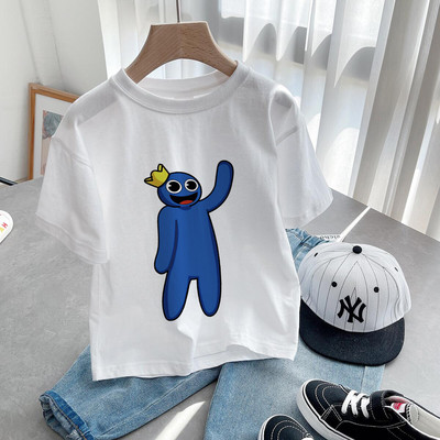 Nou Cute Rainbow Friends Tricou Joc Imprimare Desene Animate Gfit Gfit Băieți Fete Haine pentru copii Tricouri cu mânecă scurtă Harajuku Top