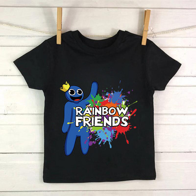 Nou Cute Rainbow Friends Tricou Joc Imprimare Desene Animate Gfit Gfit Băieți Fete Haine pentru copii Tricouri cu mânecă scurtă Harajuku Top