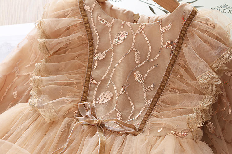 Dječje haljine za djevojčice, zimske haljine dugih rukava, simpatičnog stila, mrežasta haljina sa šljokicama, čipkasta haljina za djevojčice 3 6 8 godina Vestido Infantil