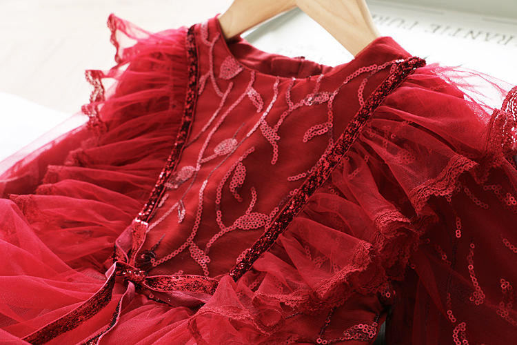 Dječje haljine za djevojčice, zimske haljine dugih rukava, simpatičnog stila, mrežasta haljina sa šljokicama, čipkasta haljina za djevojčice 3 6 8 godina Vestido Infantil