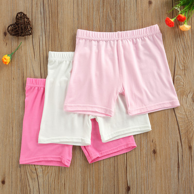 3 kom. Djevojčice, ljetne sigurnosne tajice, biciklističke hlače, dječje, rastezljive, jednobojne, srednjeg rasta, kratke hlače za ples za jogu, protiv pražnjenja