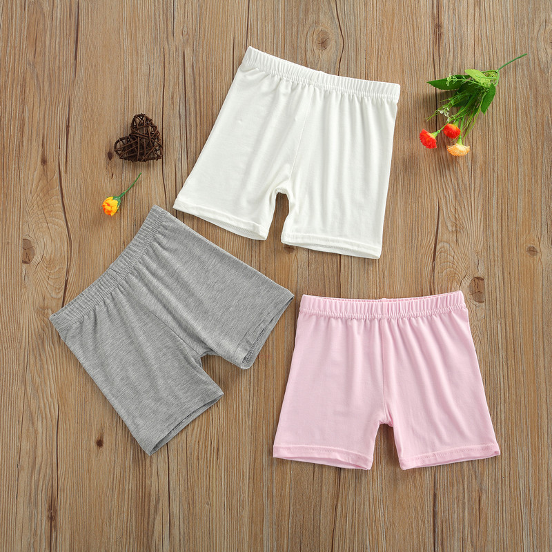 3 kom. Djevojčice, ljetne sigurnosne tajice, biciklističke hlače, dječje, rastezljive, jednobojne, srednjeg rasta, kratke hlače za ples za jogu, protiv pražnjenja