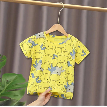 VIDMID Νέο βαμβακερό μπλουζάκι για αγόρια παιδικά καλοκαιρινά ρούχα ξένου στυλ κοντομάνικα μπλουζάκια παιδικά λεπτά τοπ μοντέρνα P5350