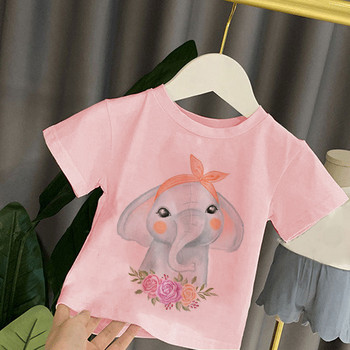 Детска тениска Детски за момичета Момчета Момичета Детски ризи Дете Бебе Малко дете Слон Парти тениски Горнища на дрехи Тениска Harajuku