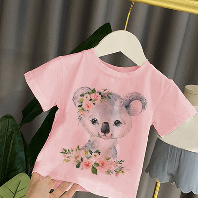 Dječja majica kratkih rukava Djeca za djevojčice Dječaci Djevojčice Dječje majice Dječja beba Mala djeca Slon Top majice za zabavu Odjeća Majica Harajuku