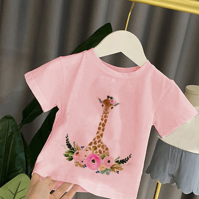 Dječja majica kratkih rukava Djeca za djevojčice Dječaci Djevojčice Dječje majice Dječja beba Mala djeca Slon Top majice za zabavu Odjeća Majica Harajuku