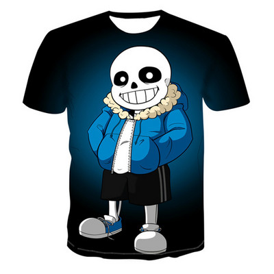 Тениски Undertale Sans Game 3D Print Летни детски Harajuku тениски Големи размери Унисекс модни свободни детски дрехи за момчета