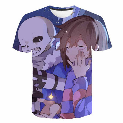 Тениски Undertale Sans Game 3D Print Летни детски Harajuku тениски Големи размери Унисекс модни свободни детски дрехи за момчета