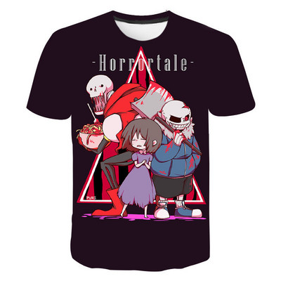 Тениски Undertale Sans Game 3D Print Летни детски Harajuku тениски Големи размери Унисекс модни свободни детски дрехи за момчета