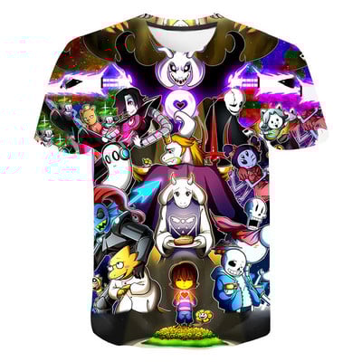 Тениски Undertale Sans Game 3D Print Летни детски Harajuku тениски Големи размери Унисекс модни свободни детски дрехи за момчета