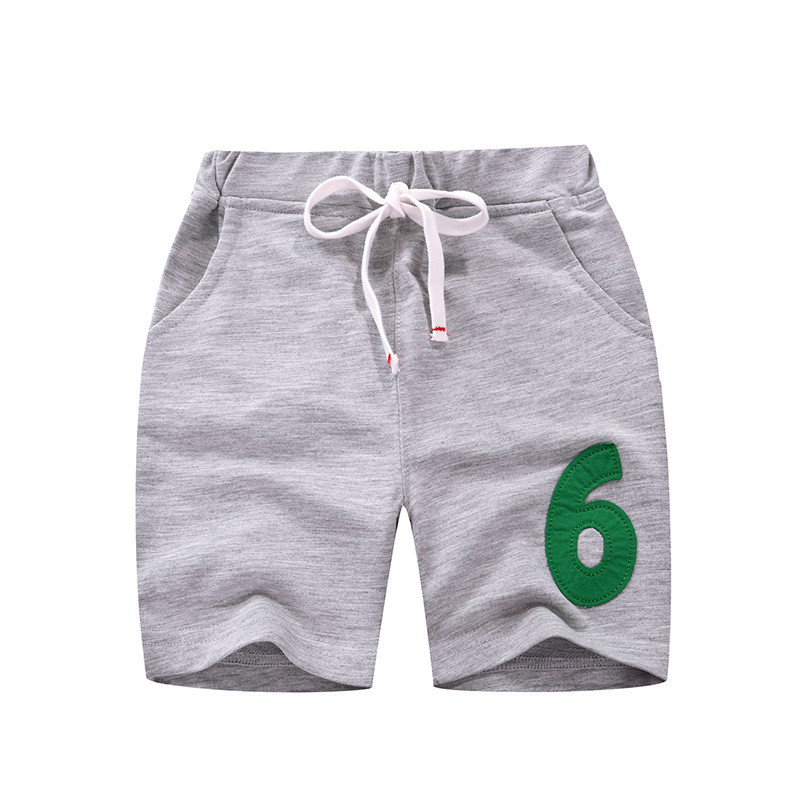 27kids Letné chlapčenské šortky s elastickým pásom, pruhmi, číslami, športové pletené nohavice s vreckami, ležérne bavlnené detské oblečenie pre deti vo veku 2-9 rokov
