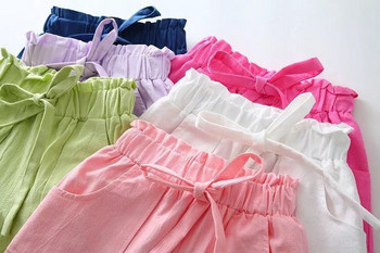 Плажни къси панталони с бонбонени цветове за лятно момиче през 2021 г. Плажни шорти