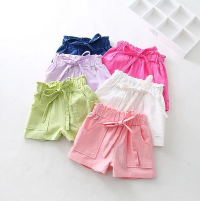 Плажни къси панталони с бонбонени цветове за лятно момиче през 2021 г. Плажни шорти