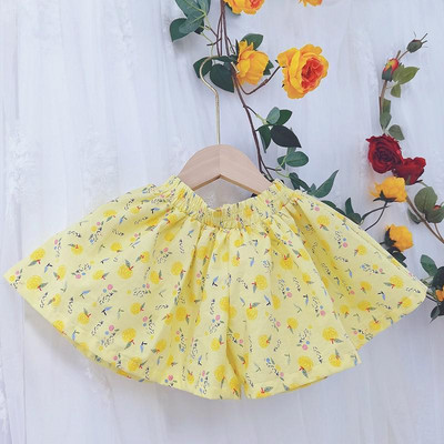 Μόδα Παιδικά Κοριτσίστικα Σορτς Βαμβακερά Χαλαρά Φαρδιά Πόδι Λουλουδάτο Ψηλόμεσο Καλοκαιρινό Παραλία Βρεφικό Κοριτσάκι Casual Φούστα κοντή 1-10 ετών