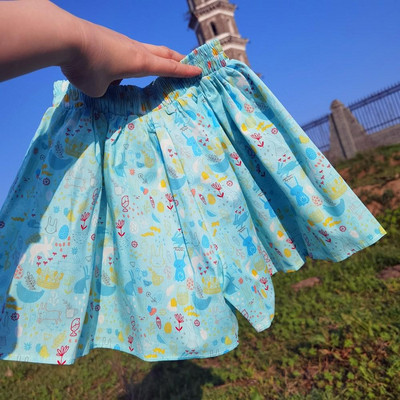 Μόδα Παιδικά Κοριτσίστικα Σορτς Βαμβακερά Χαλαρά Φαρδιά Πόδι Λουλουδάτο Ψηλόμεσο Καλοκαιρινό Παραλία Βρεφικό Κοριτσάκι Casual Φούστα κοντή 1-10 ετών