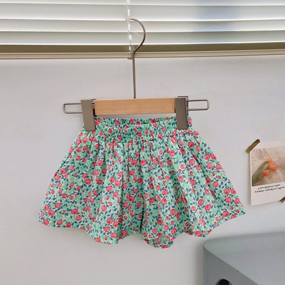 Μόδα Παιδικά Κοριτσίστικα Σορτς Βαμβακερά Χαλαρά Φαρδιά Πόδι Λουλουδάτο Ψηλόμεσο Καλοκαιρινό Παραλία Βρεφικό Κοριτσάκι Casual Φούστα κοντή 1-10 ετών
