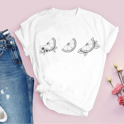 Ženske grafičke vodene boje, lubenica, voće, majice s otisnutim filmovima kratkih rukava Ženske majice Odjevna odjeća Majice kratkih rukava Ženska majica kratkih rukava