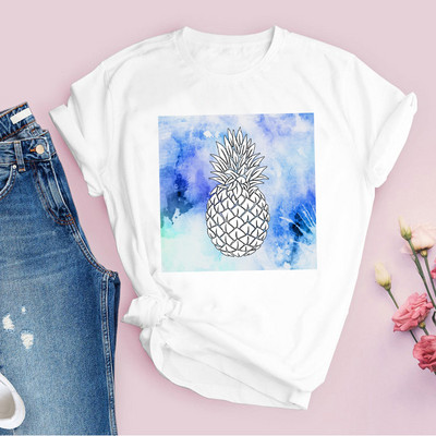 Ženske grafičke vodene boje, lubenica, voće, majice s otisnutim filmovima kratkih rukava Ženske majice Odjevna odjeća Majice kratkih rukava Ženska majica kratkih rukava