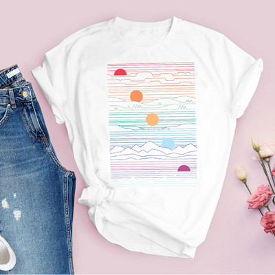 Ženske grafičke vodene boje, lubenica, voće, majice s otisnutim filmovima kratkih rukava Ženske majice Odjevna odjeća Majice kratkih rukava Ženska majica kratkih rukava