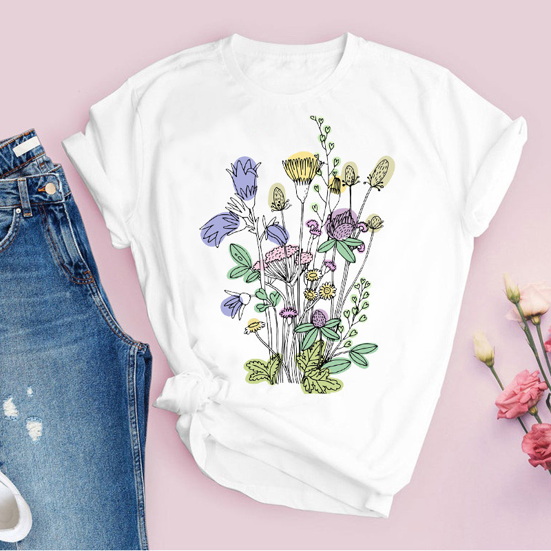 Ženske grafičke vodene boje, lubenica, voće, majice s otisnutim filmovima kratkih rukava Ženske majice Odjevna odjeća Majice kratkih rukava Ženska majica kratkih rukava