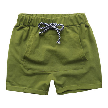 Панталони за момче Детско лятно облекло Детски панталони за бебета Момчета Къси панталони плътни плажни свободни жълто зелени Бонбони евтини готини