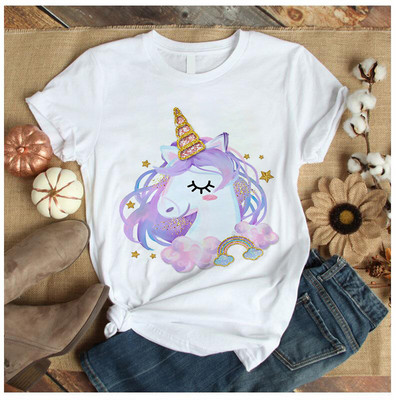 Uus Ükssarviku sünnipäevasärk 1.-9. sünnipäevaks T-särk Wild Tee Tüdrukute peo T-särk Unicorn Teema Riided Lapsed Kingitused Mood Top T-särk