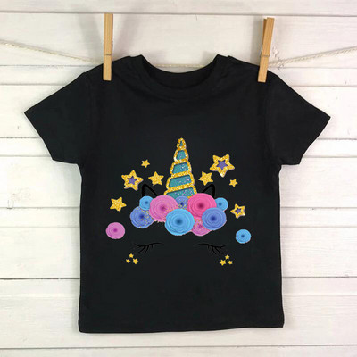 Uus Ükssarviku sünnipäevasärk 1.-9. sünnipäevaks T-särk Wild Tee Tüdrukute peo T-särk Unicorn Teema Riided Lapsed Kingitused Mood Top T-särk