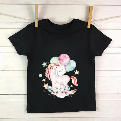 Uus Ükssarviku sünnipäevasärk 1.-9. sünnipäevaks T-särk Wild Tee Tüdrukute peo T-särk Unicorn Teema Riided Lapsed Kingitused Mood Top T-särk