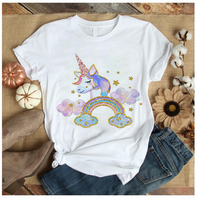 Uus Ükssarviku sünnipäevasärk 1.-9. sünnipäevaks T-särk Wild Tee Tüdrukute peo T-särk Unicorn Teema Riided Lapsed Kingitused Mood Top T-särk
