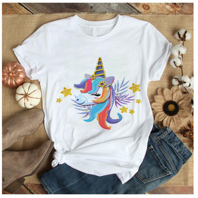 Uus Ükssarviku sünnipäevasärk 1.-9. sünnipäevaks T-särk Wild Tee Tüdrukute peo T-särk Unicorn Teema Riided Lapsed Kingitused Mood Top T-särk