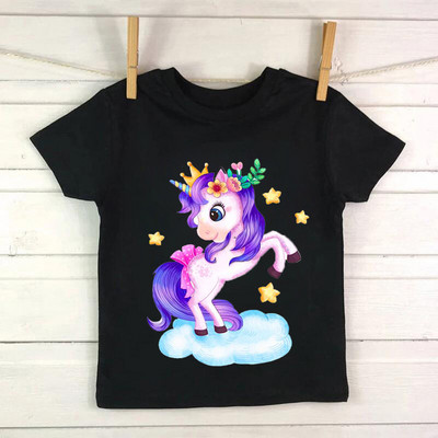 Uus Ükssarviku sünnipäevasärk 1.-9. sünnipäevaks T-särk Wild Tee Tüdrukute peo T-särk Unicorn Teema Riided Lapsed Kingitused Mood Top T-särk