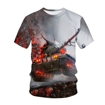 Hot Game World Of Tanks Παιδικό μπλουζάκι με λαιμόκοψη 3D με λαιμόκοψη Καλοκαιρινή μόδα Αθλητικά μπλουζάκια αγόρια κορίτσια Unisex Παιδικά μπλουζάκια