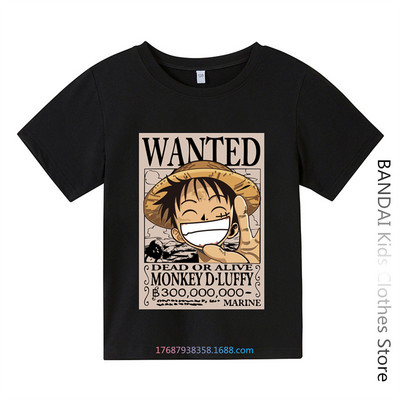 Armas Unicorn One Piece Luffy T-särk vabaaja T-särk Homme O Neck Streetwear Beebi T-särk Poiste riided Anime Tüdrukutele T-särk