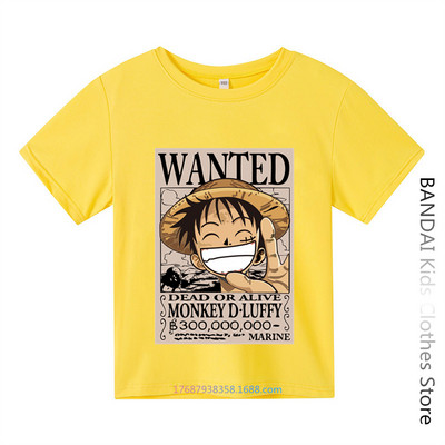 Armas Unicorn One Piece Luffy T-särk vabaaja T-särk Homme O Neck Streetwear Beebi T-särk Poiste riided Anime Tüdrukutele T-särk