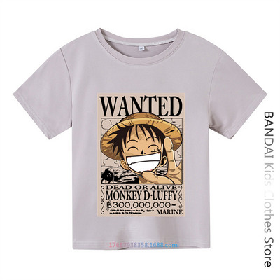 Armas Unicorn One Piece Luffy T-särk vabaaja T-särk Homme O Neck Streetwear Beebi T-särk Poiste riided Anime Tüdrukutele T-särk